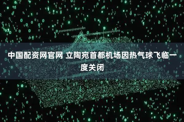 中国配资网官网 立陶宛首都机场因热气球飞临一度关闭